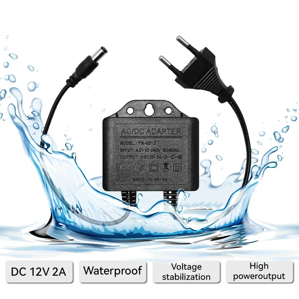 Power Adapter  DC12V 2A Waterp - Outdoor Power Plug In 评论和价格