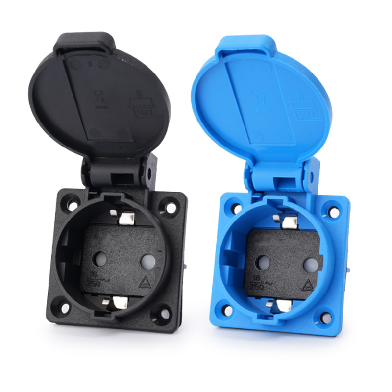 Black Blue Round Cover 50*50mm - Outdoor Power Inlet Box 评论和价格