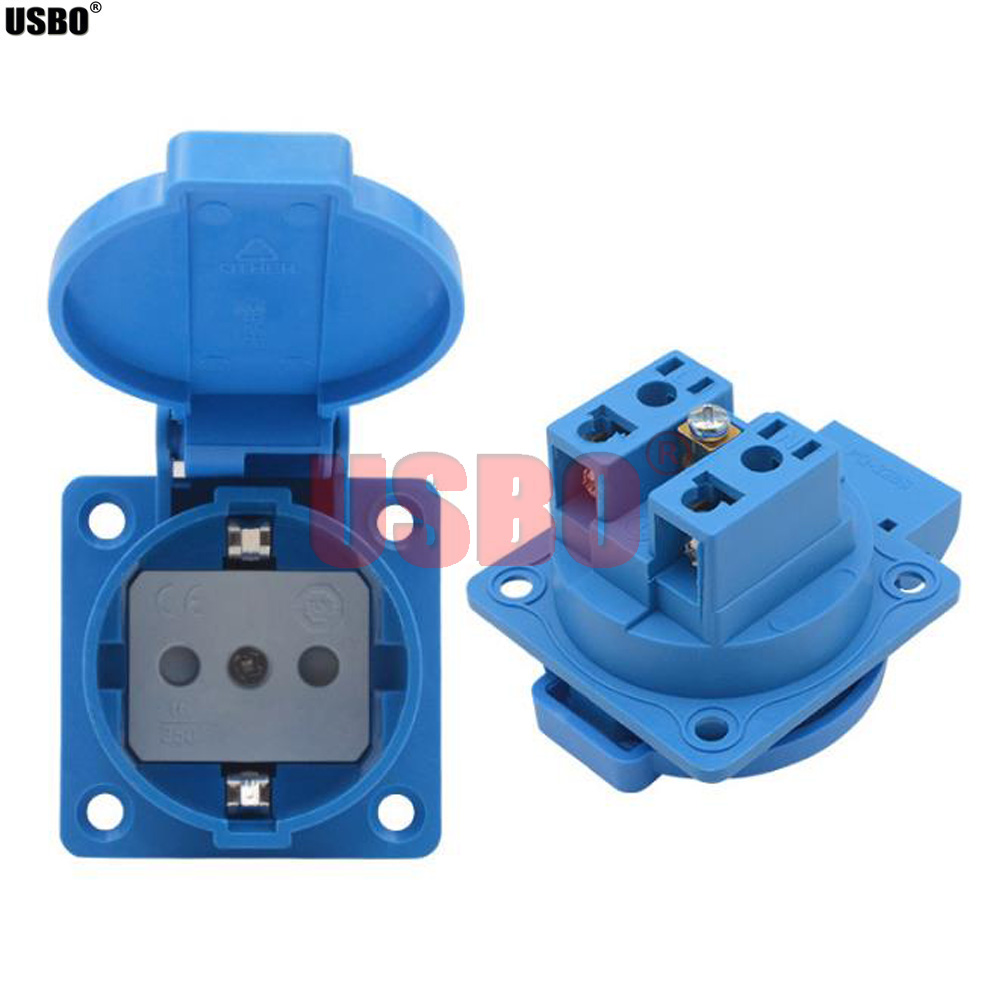 Black Blue Round Cover 50*50mm - Outdoor Power Inlet Box 评论和价格