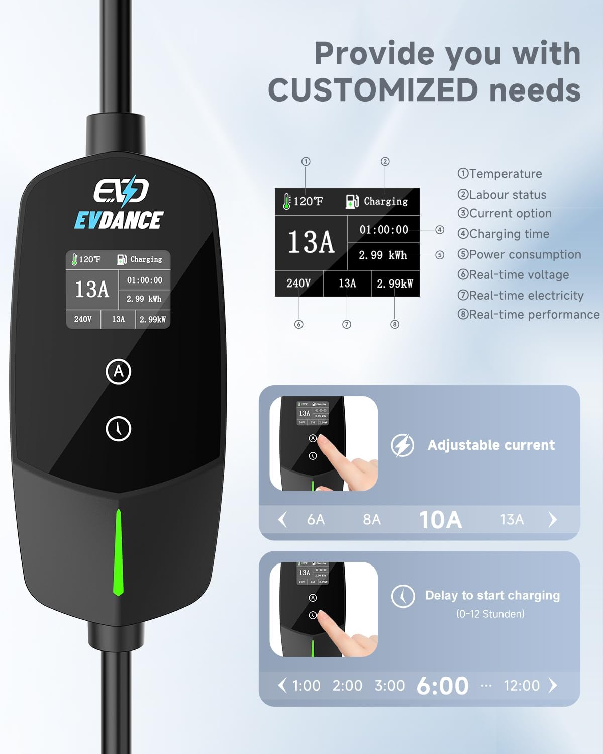 EVDANCE Portable EV Charger Ty - Outdoor Power Plug 评论和价格