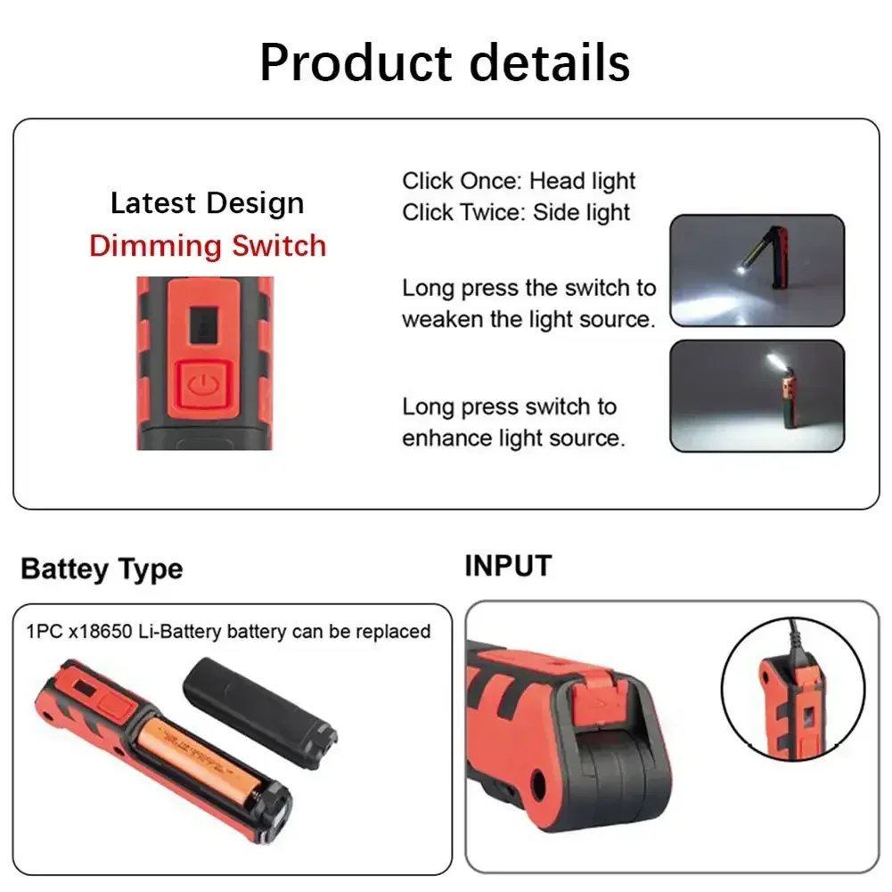 Dimmable COB LED Work Light US - Outdoor Power Bank 评论和价格