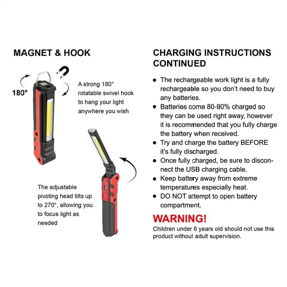 Dimmable COB LED Work Light US - Outdoor Power Bank 评论和价格