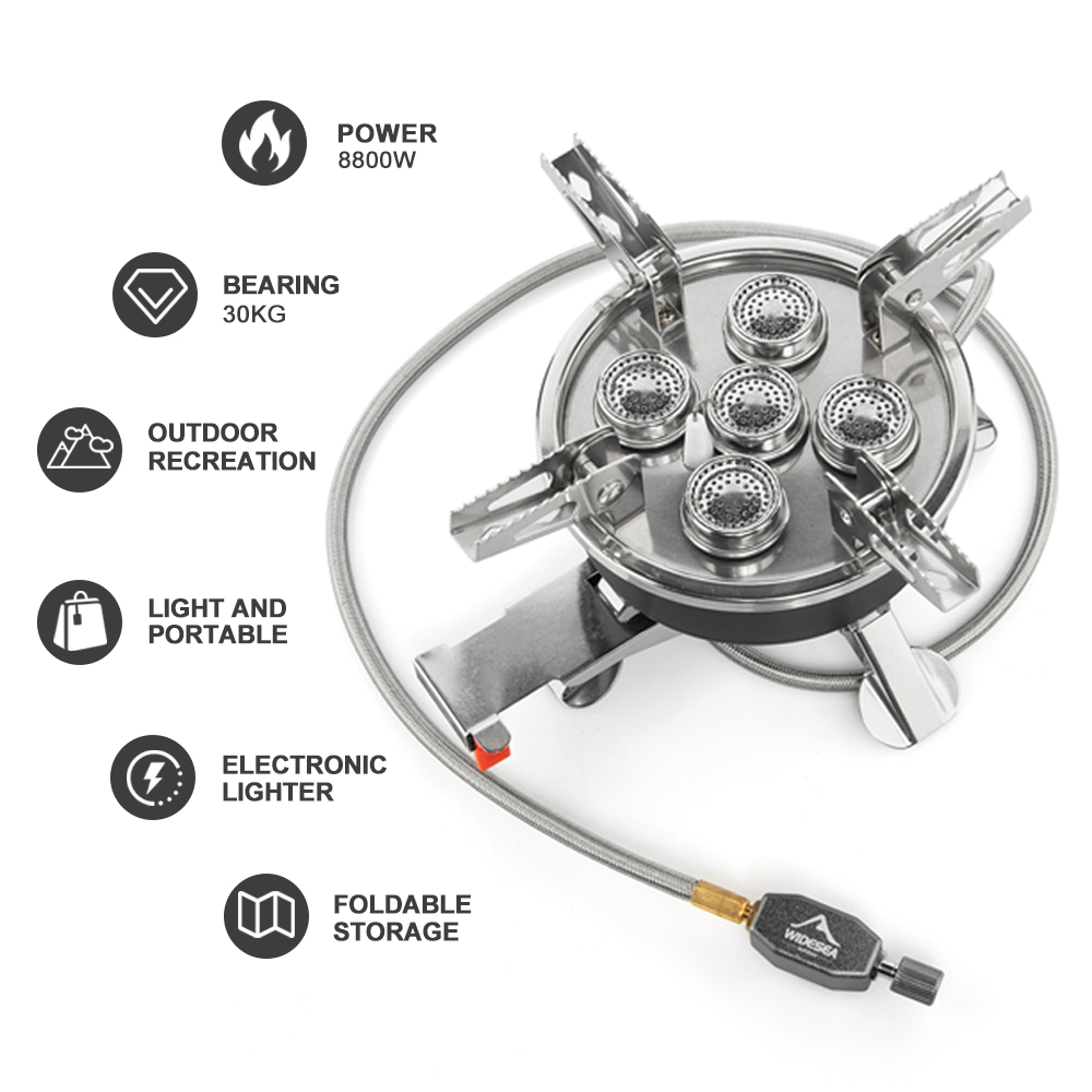 Widesea Camping 5in1 Gas Stove - Outdoor Kitchen Power Burner 评论和价格