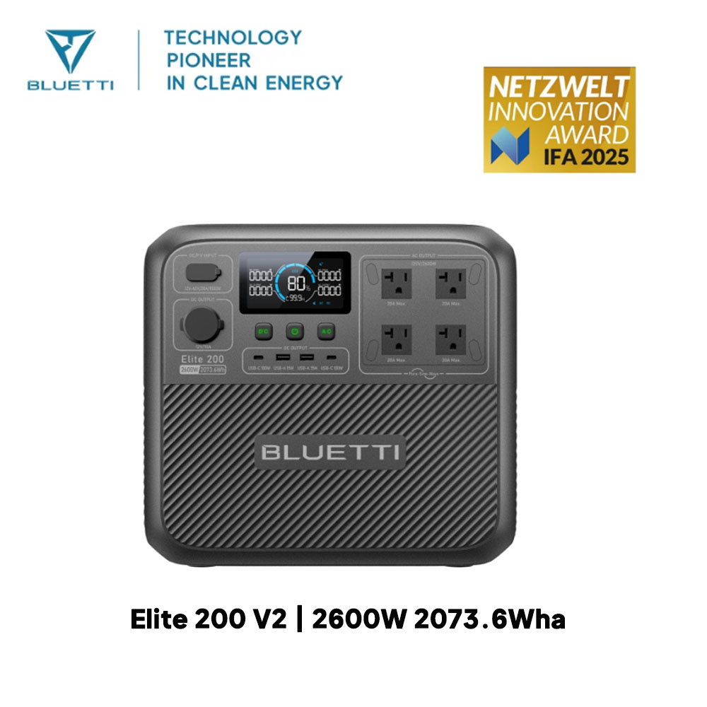 【Renew】BLUETTI Elite 200 V2 Po - Outdoor Power Bank 评论和价格