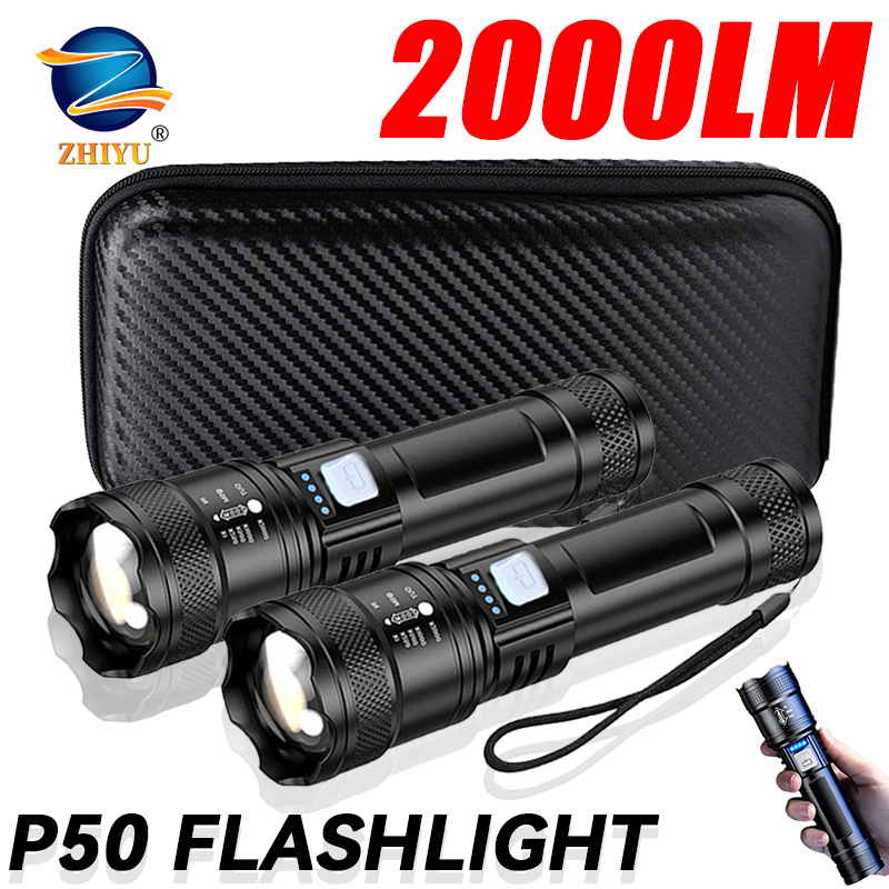 Tactical LED Flashlight 2000LM - Outdoor Power Bank 评论和价格