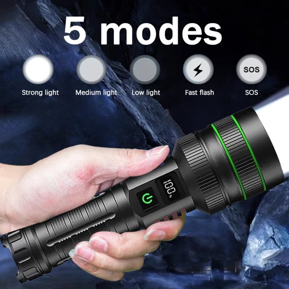 Powerful LED Flashlight Zoomab - Outdoor Power Bank 评论和价格